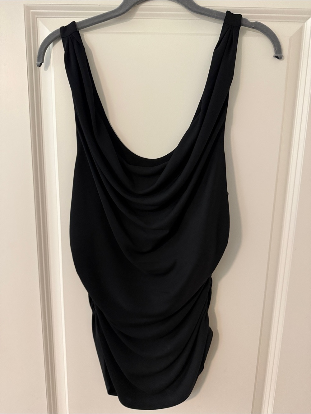 cinq a sept Black Backless Draped top